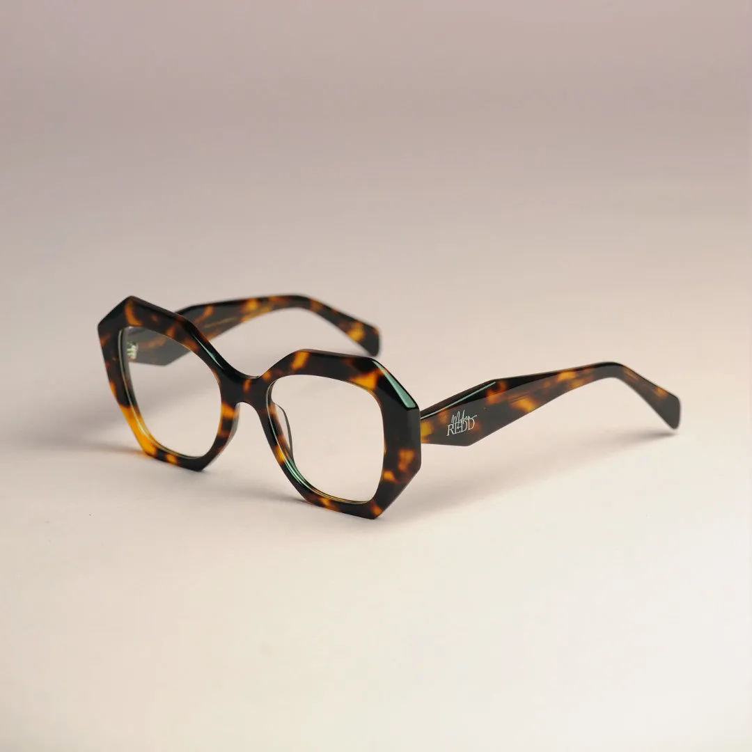 Monarch Redd Dot Demi Brown Oversized Eyeglasses