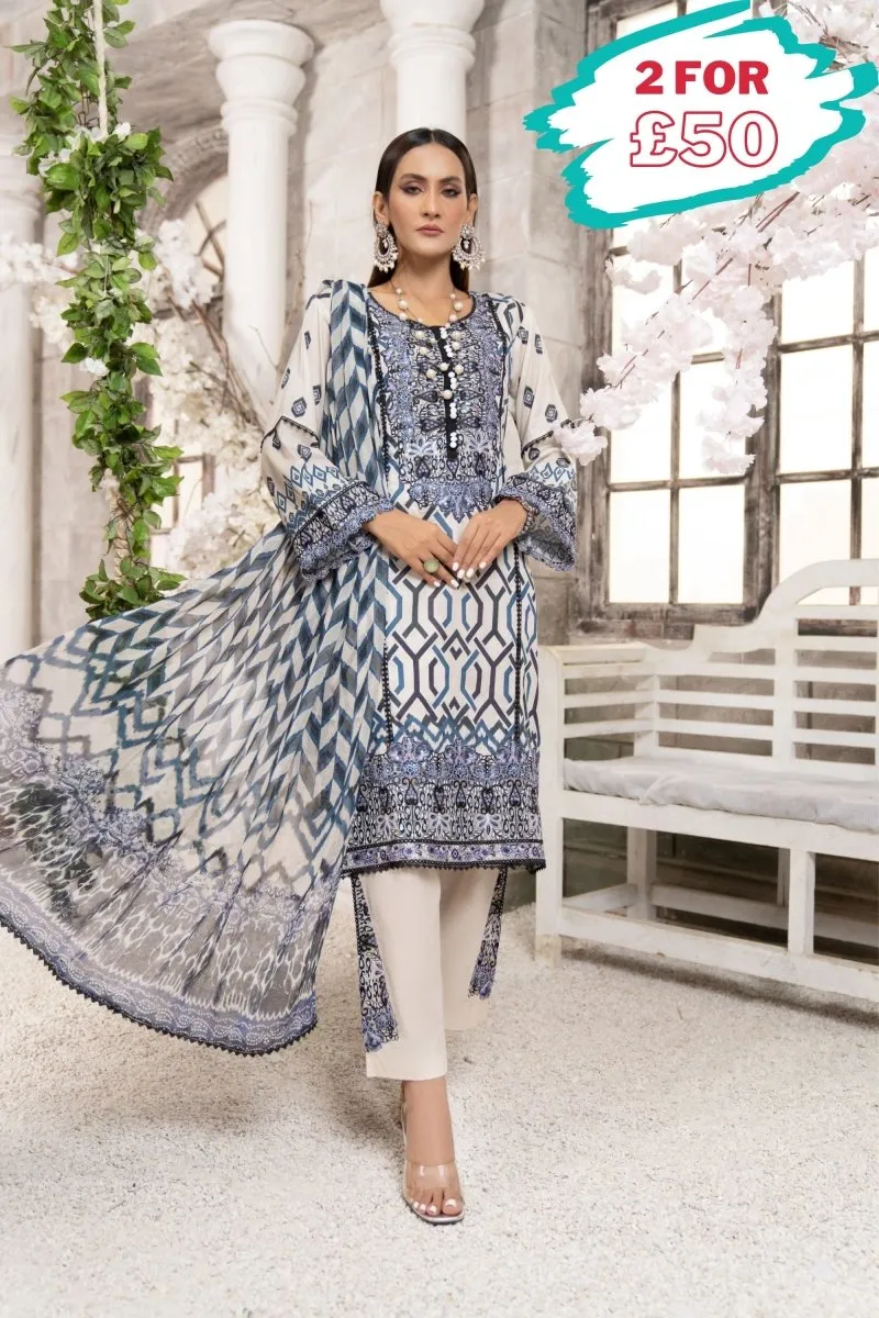 Munira Cambric 3 Piece Suit MUN503