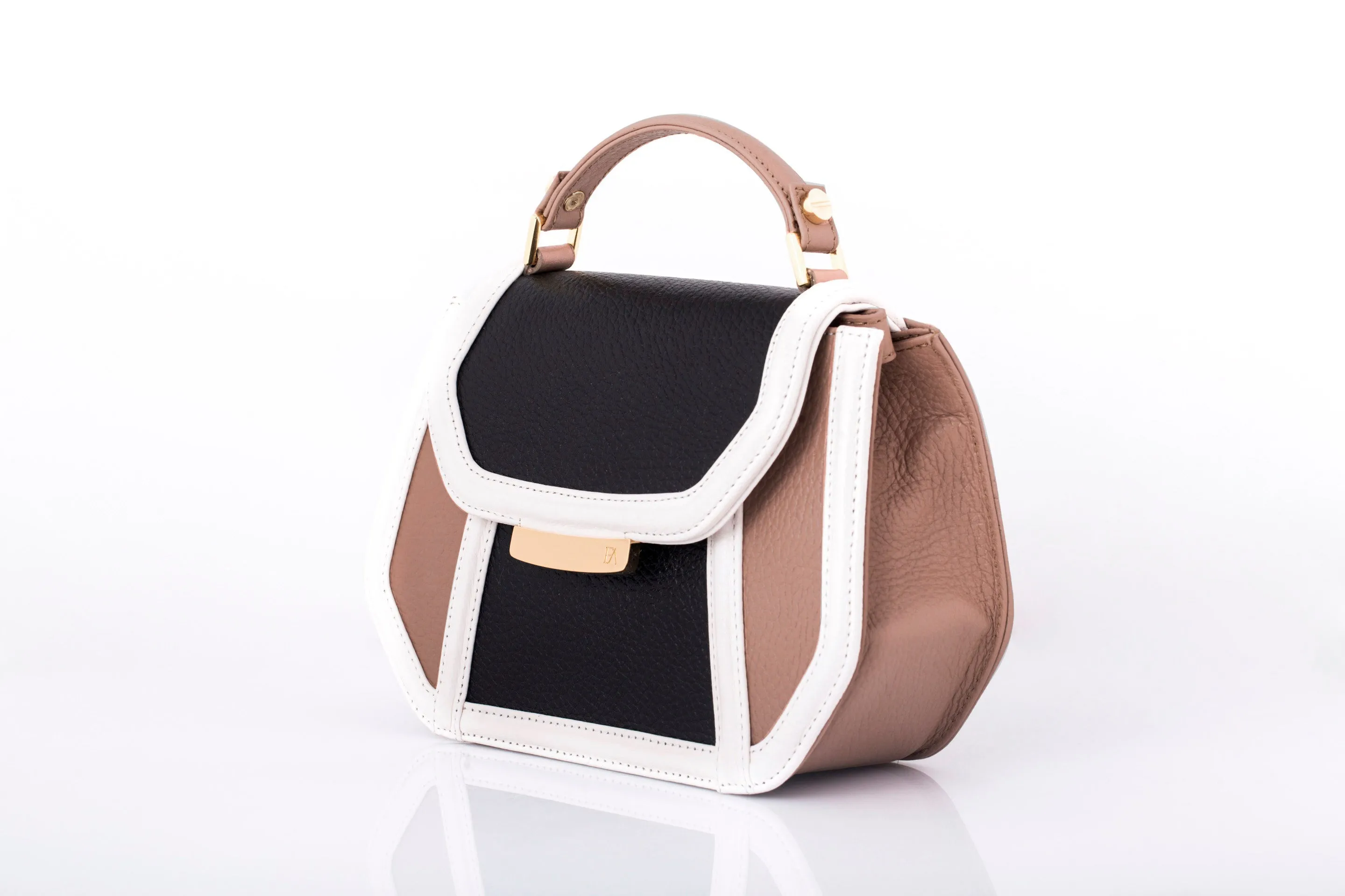 Nude & Black Mini Anabella Tote