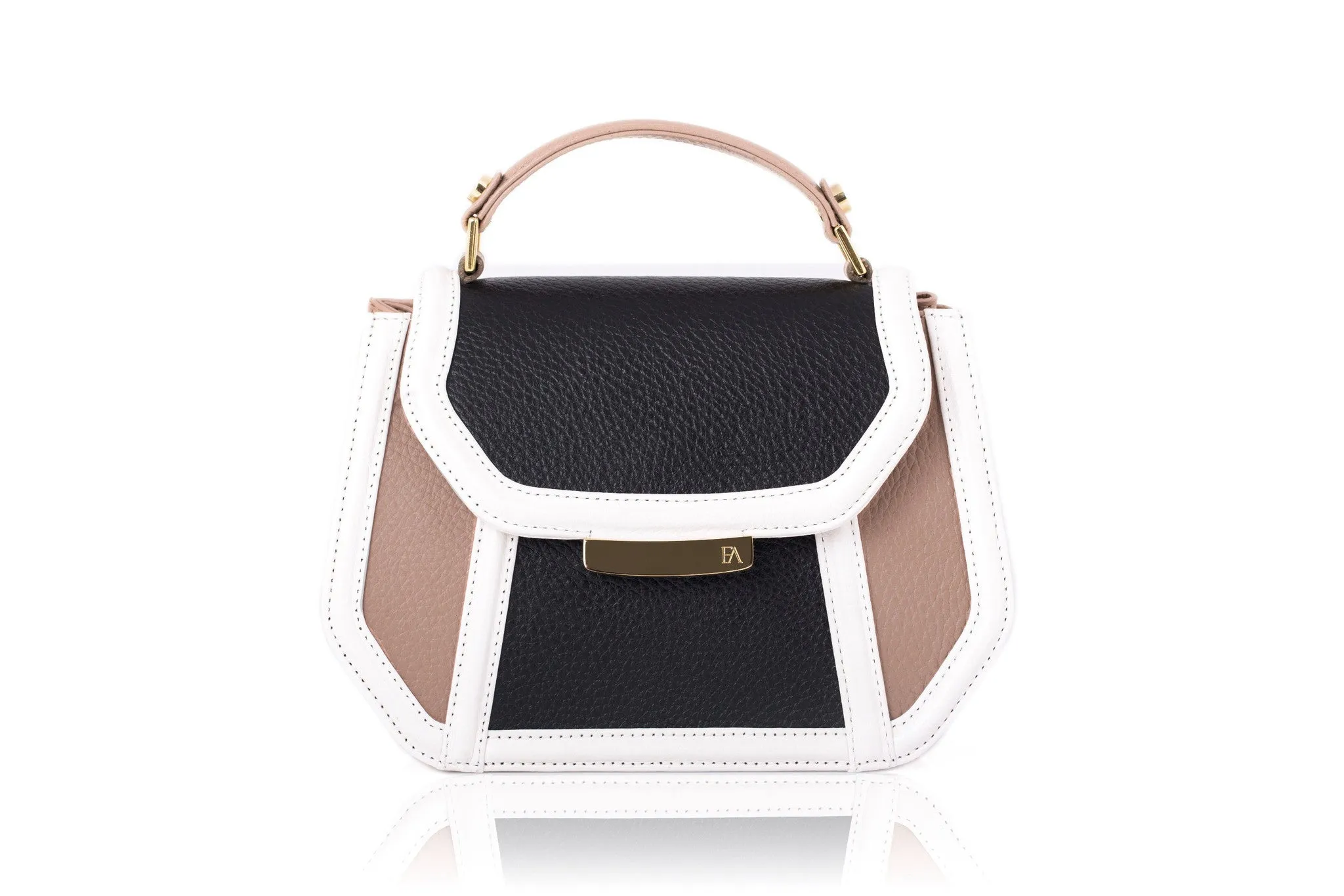 Nude & Black Mini Anabella Tote