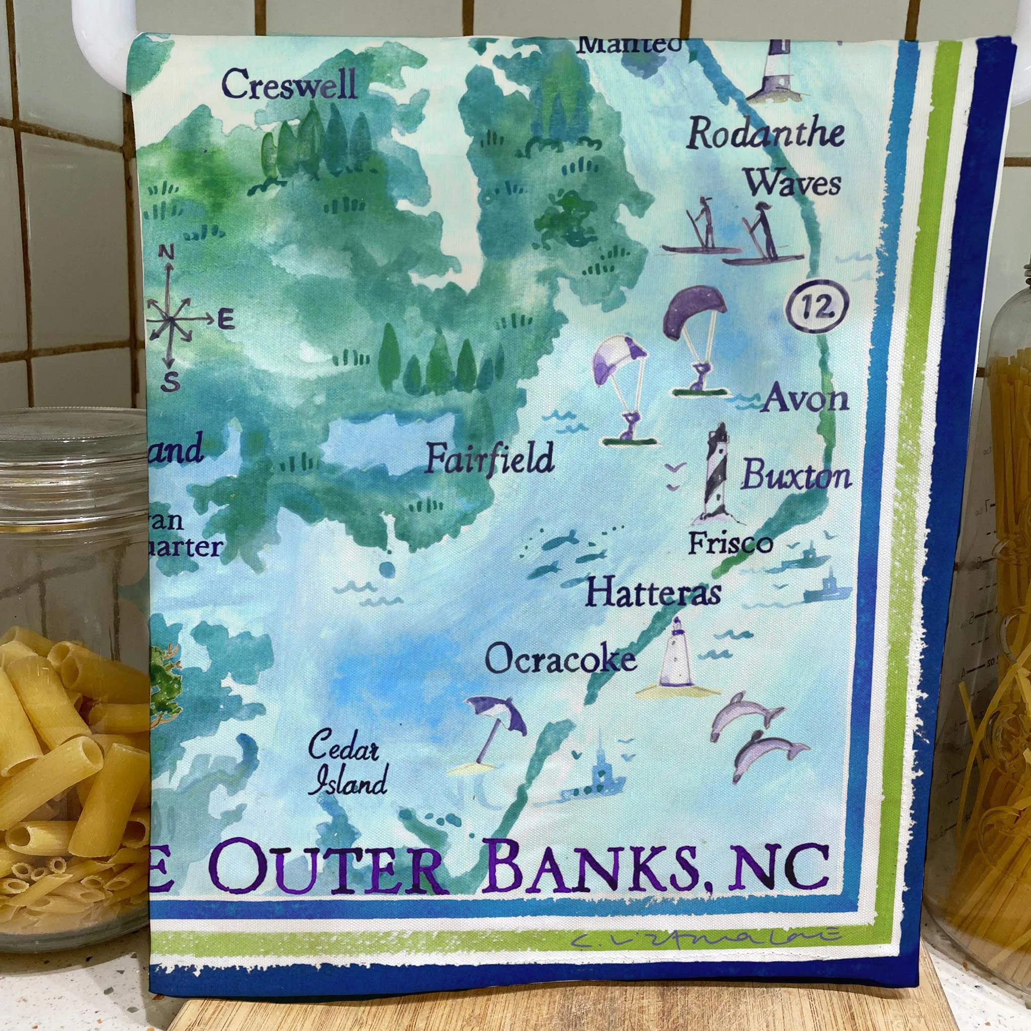 OBX Map T Towels