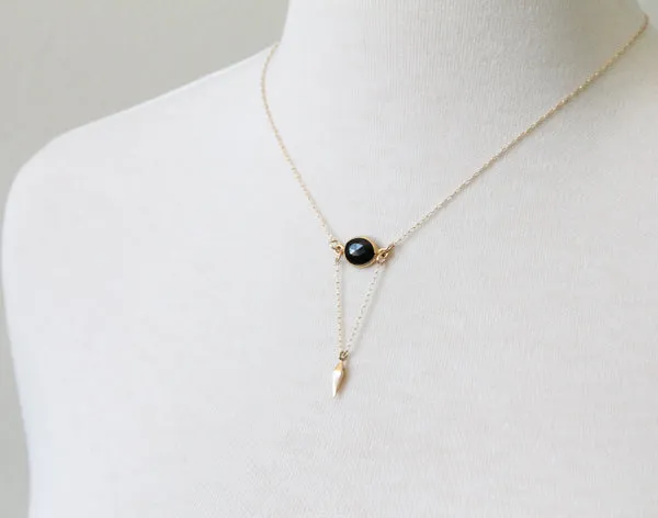 Onyx Point Necklace