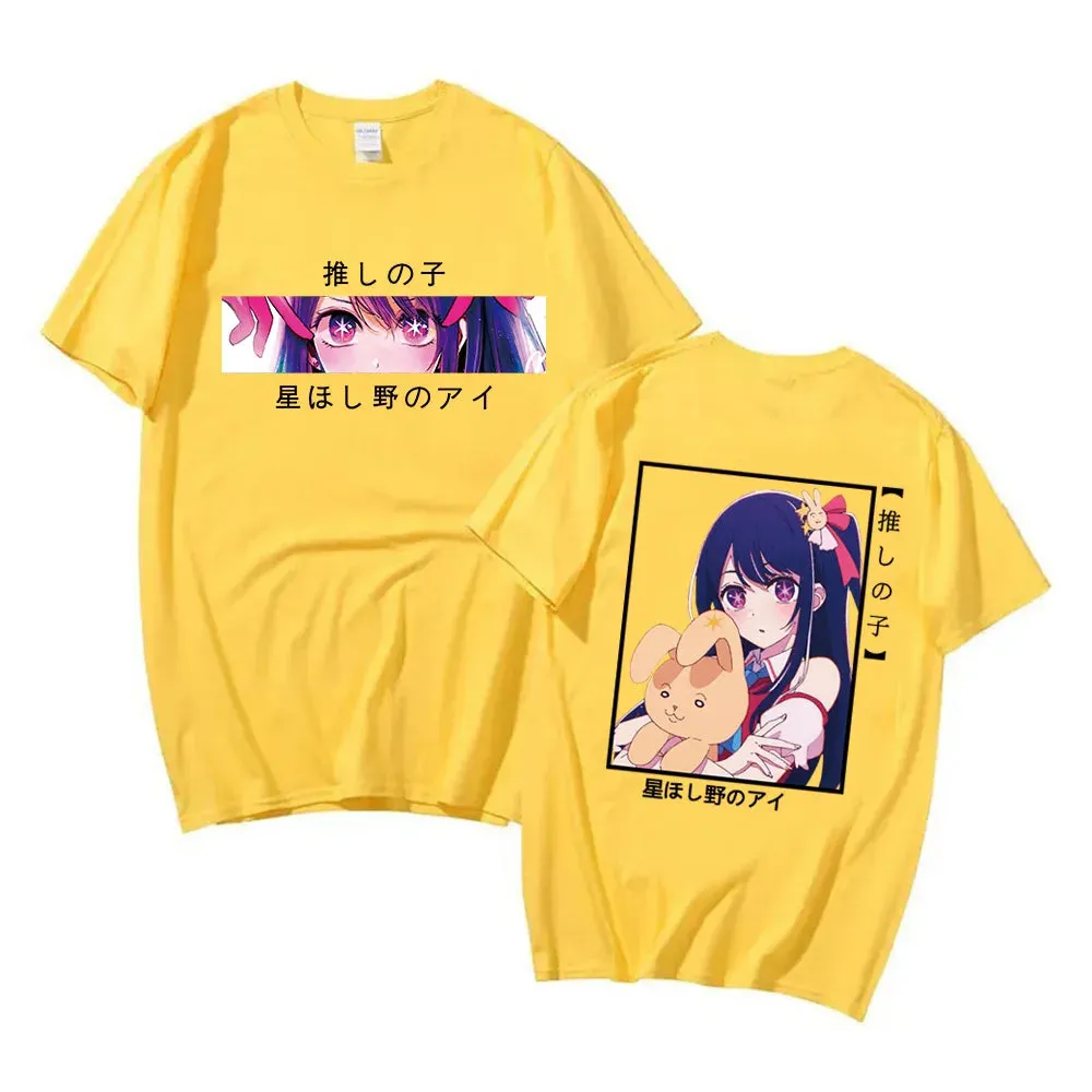 Oshi No Ko Ai Hoshino Unisex Graphic Short Sleeve Anime T-Shirt