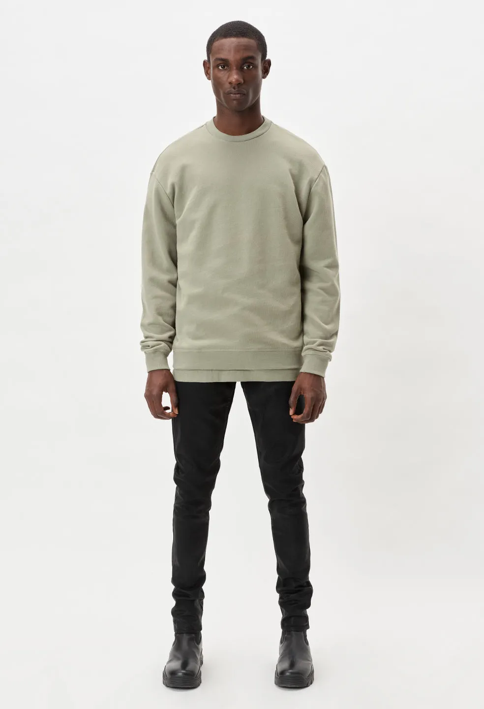 Oversized Crewneck Pullover / Sage