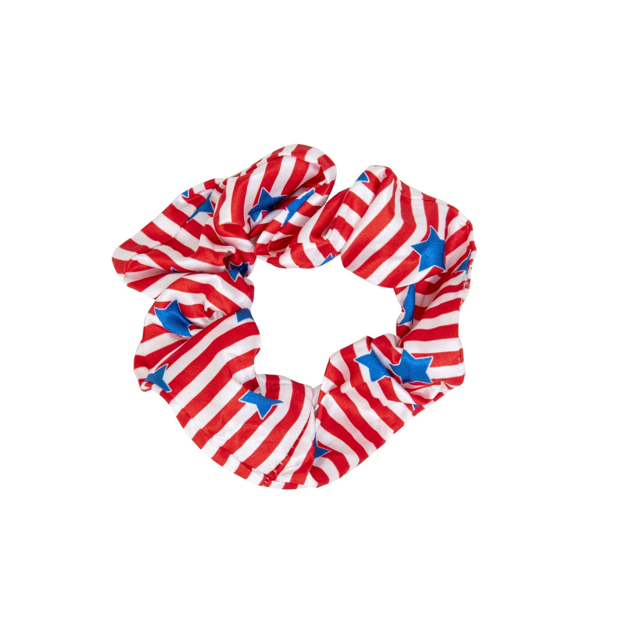 Patriotic Stars and Stripes Scrunchie