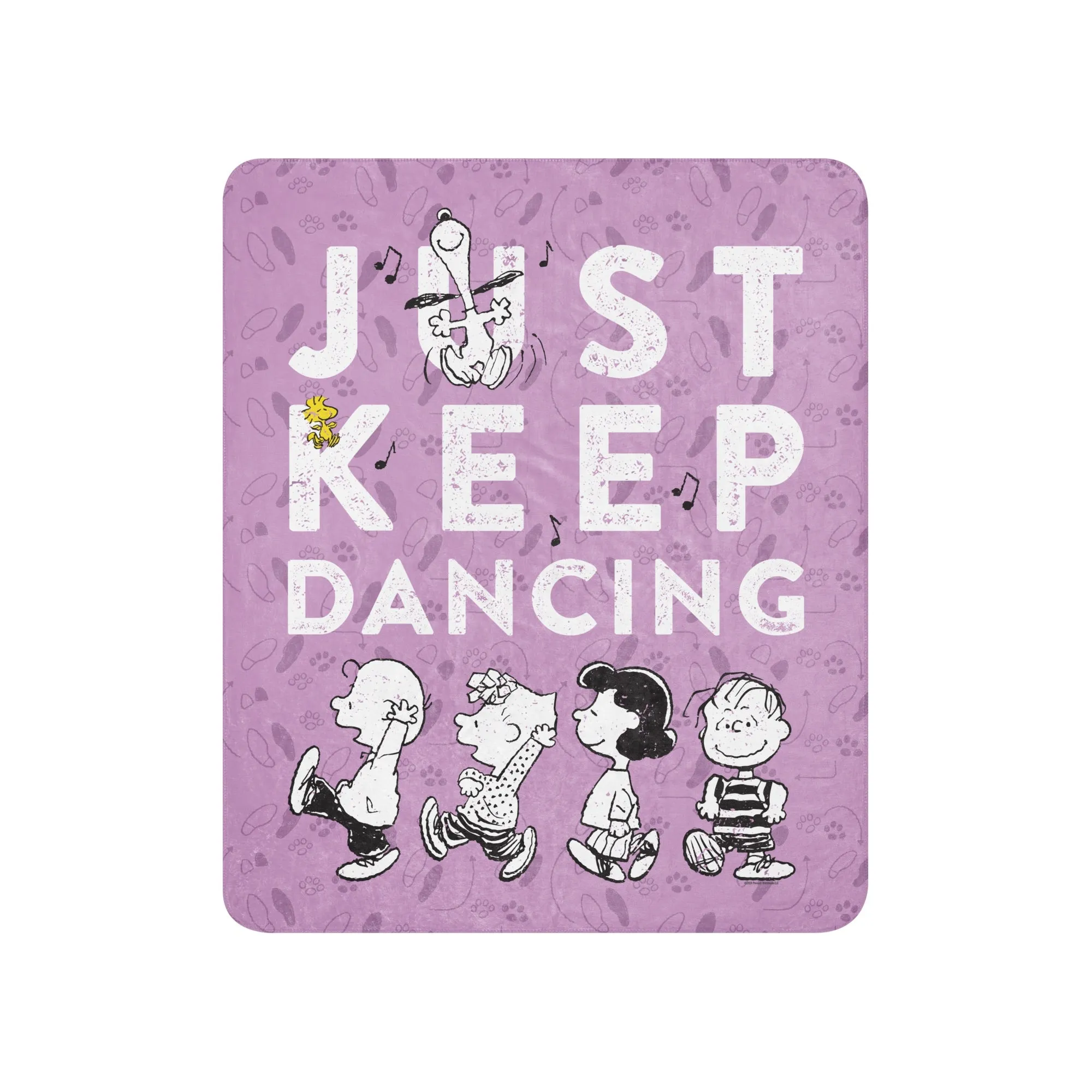 Peanuts Just Keep Dancing Sherpa Blanket