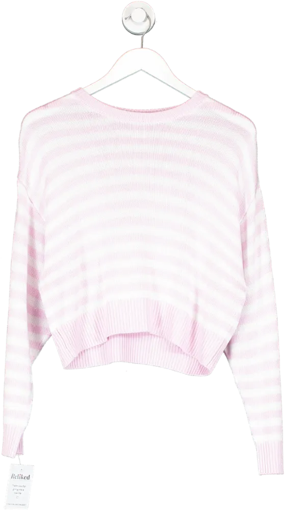 Pink by Victorias Secret Pink Spring Orchid Crew Neck Jumper UK XS