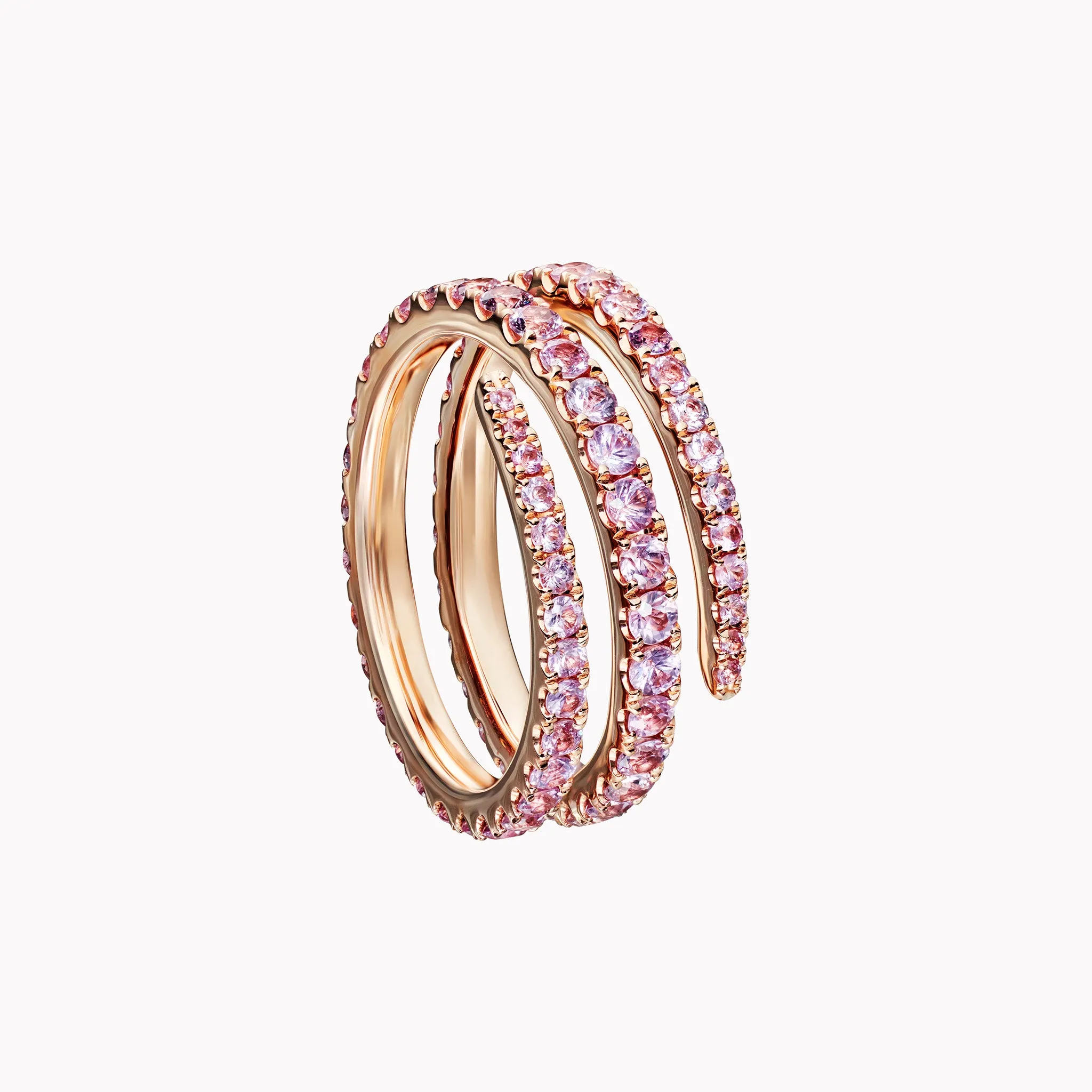 Pink Sapphire Coil Ring