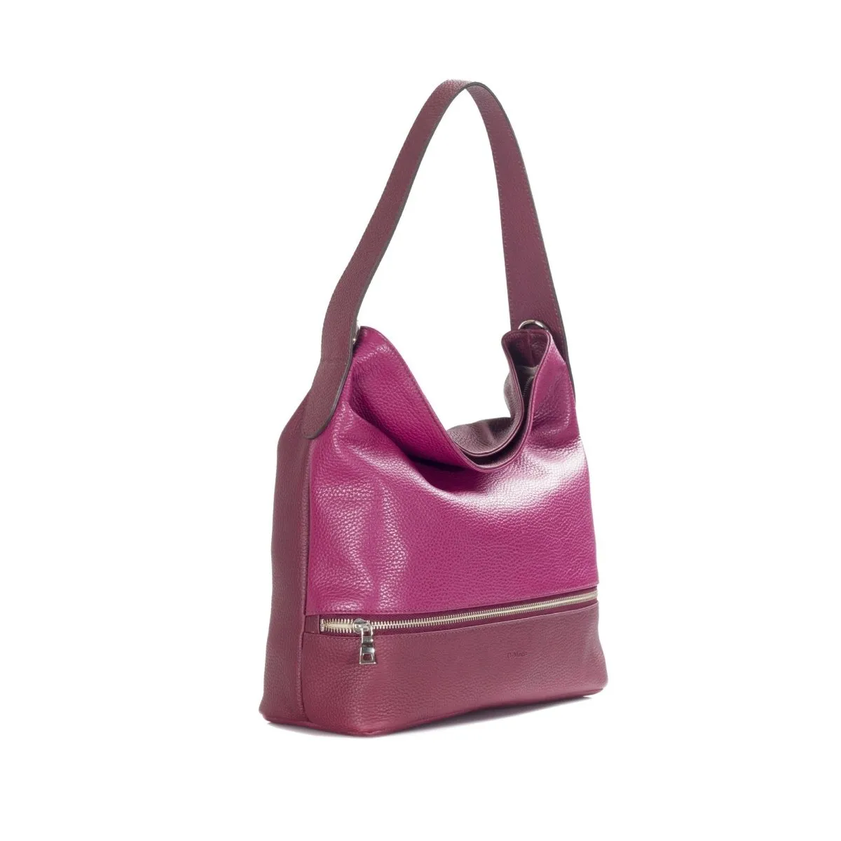 Pippa Premium Pebbled Mix Colour Leather Hobo Shoulder Handbag