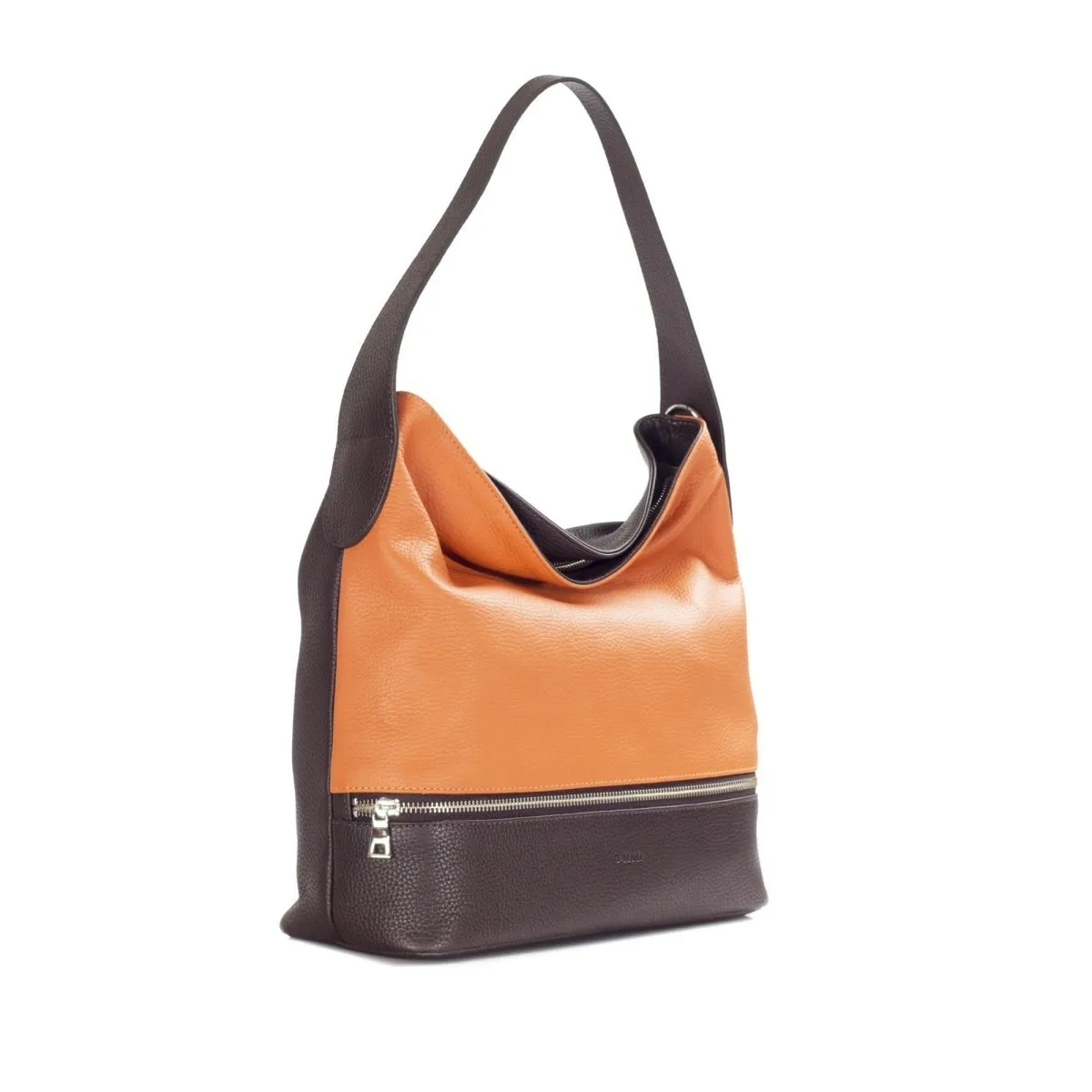 Pippa Premium Pebbled Mix Colour Leather Hobo Shoulder Handbag