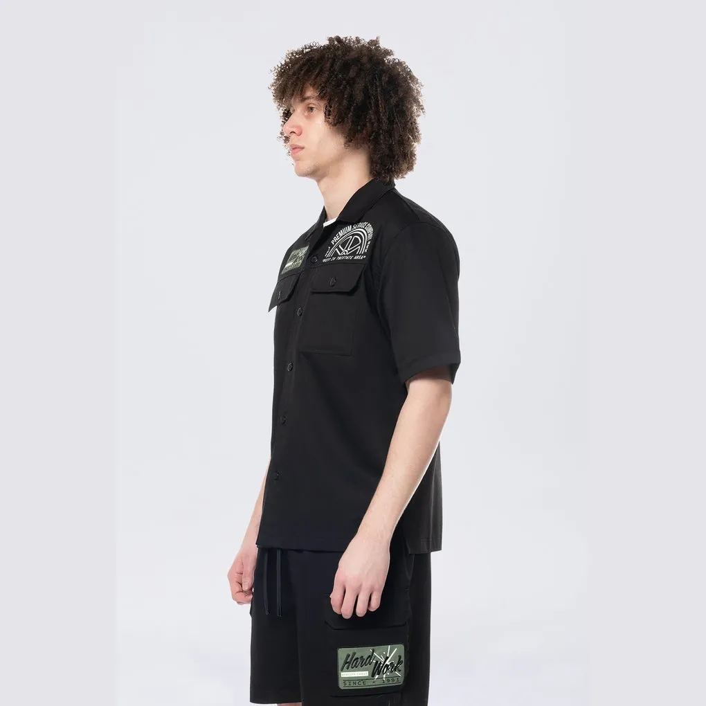 Pitstop S/S Buttondown Shirt - Black