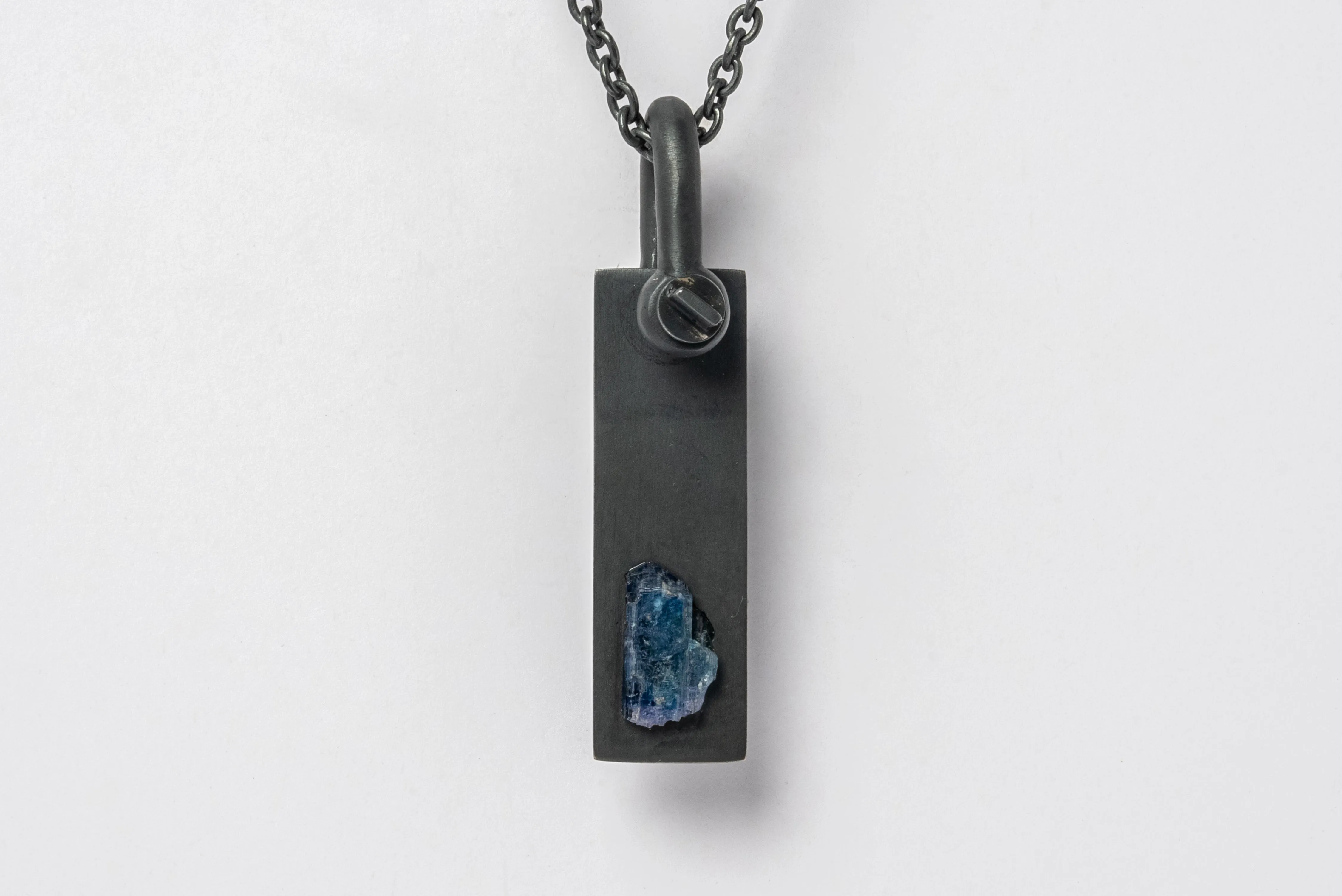 Plate Necklace (U-Bolt Var., Adaptation, Tanzanite, KA TAN)