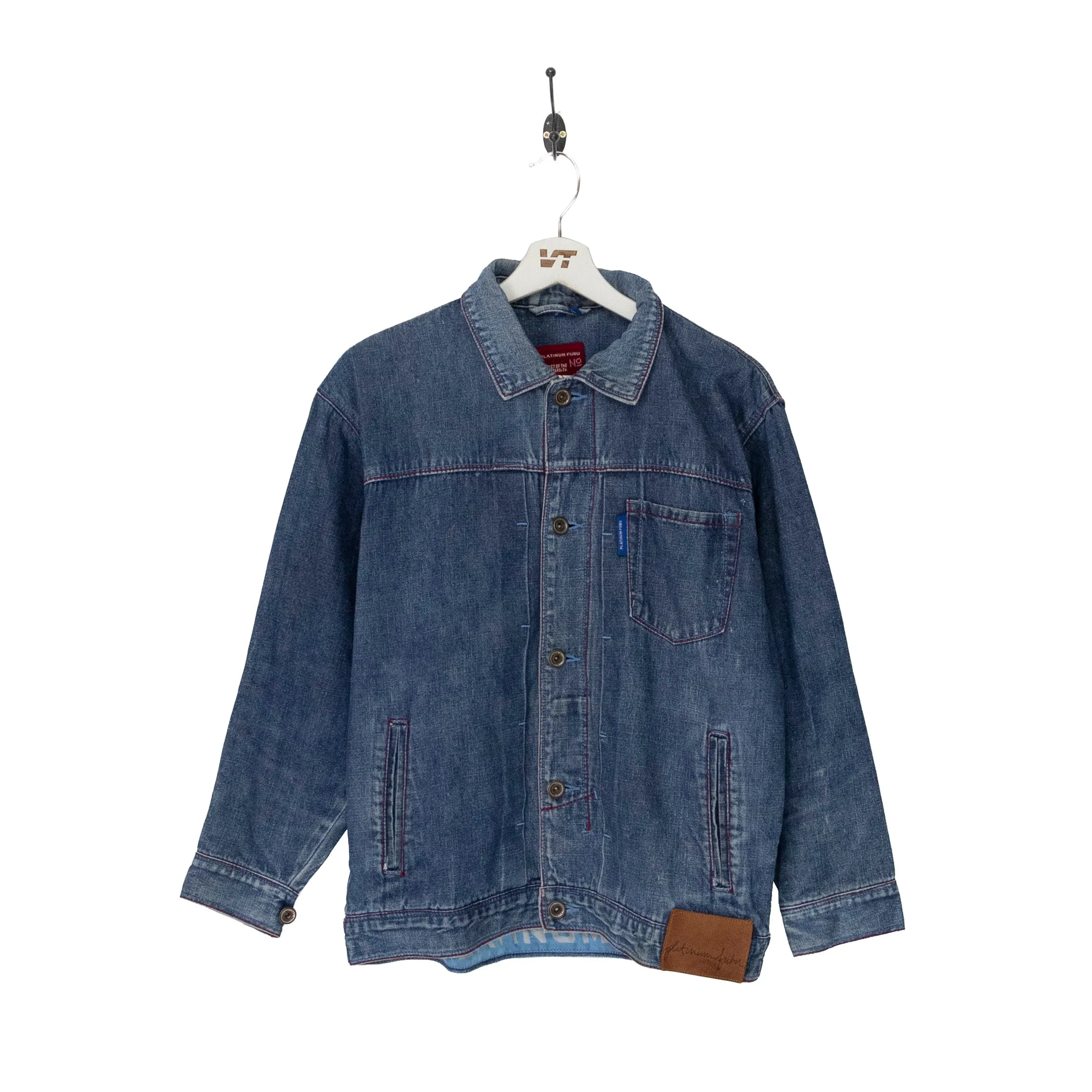 Platinum Fubu Contrast Stitch Denim Jacket