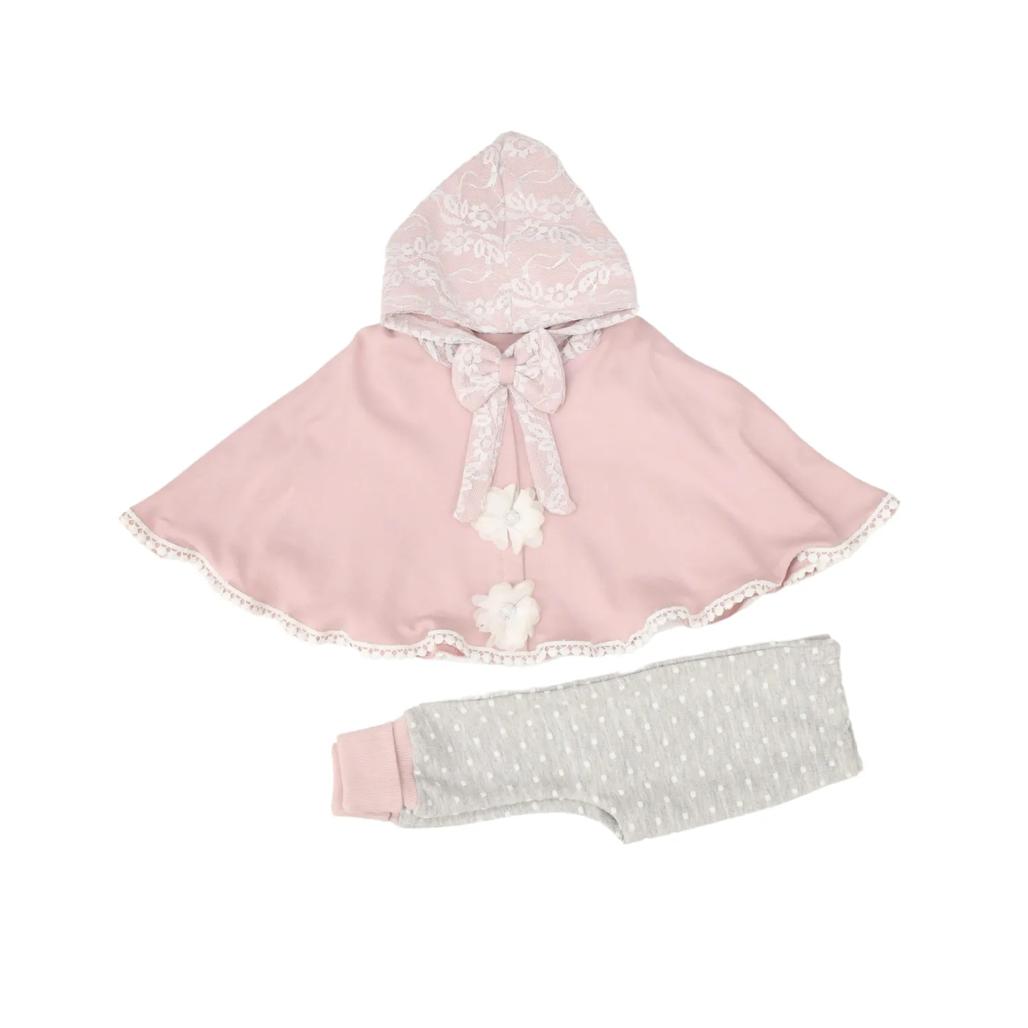 Poncho Newborn Girls Set