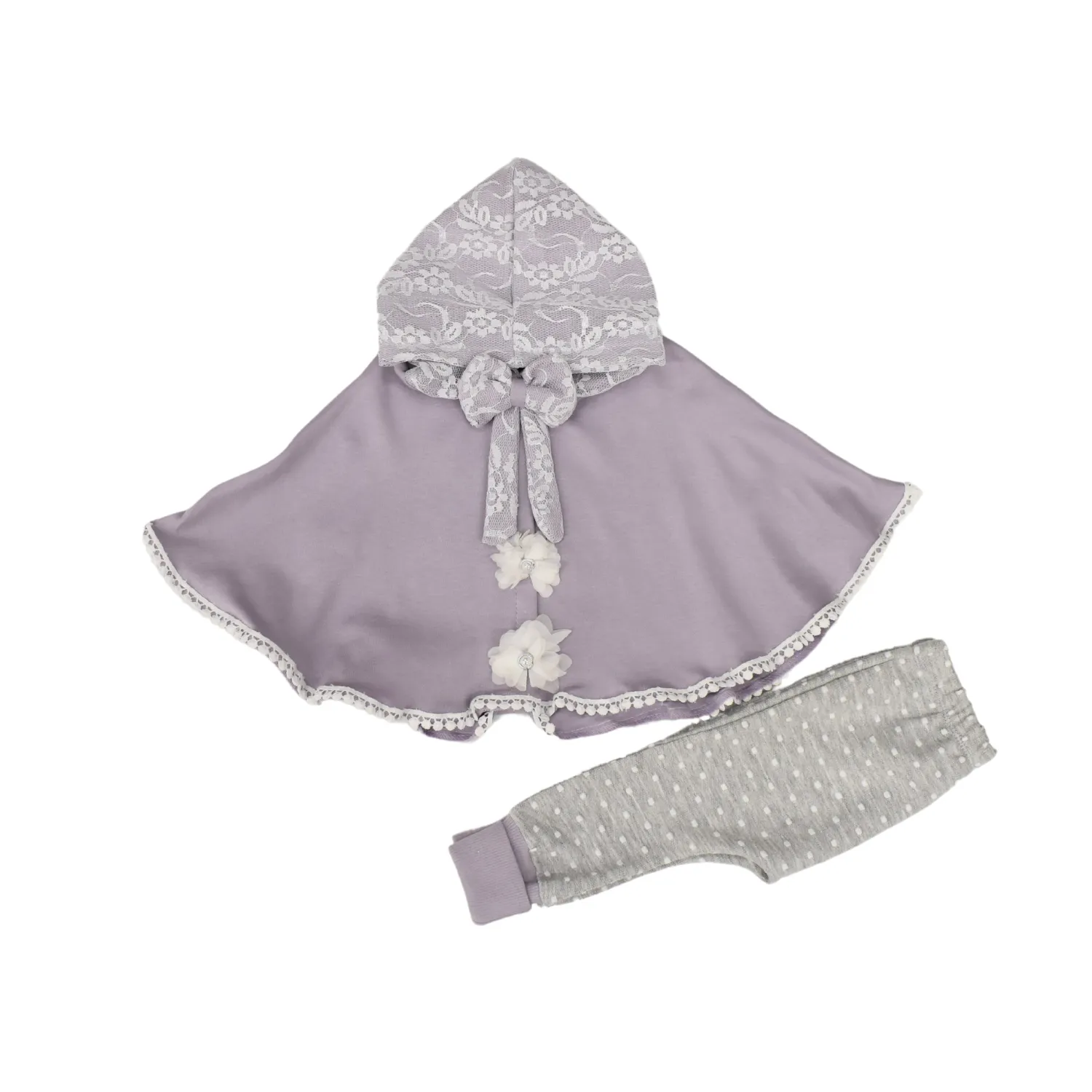 Poncho Newborn Girls Set