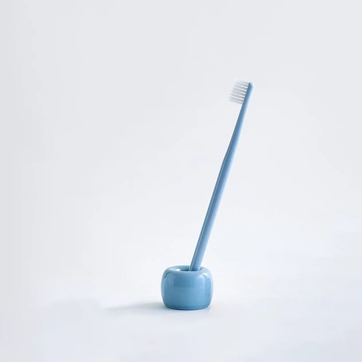 Porcelain Toothbrush Stand - Blue