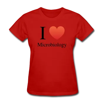 "I ♥ Microbiology" (black) - Women's T-Shirt