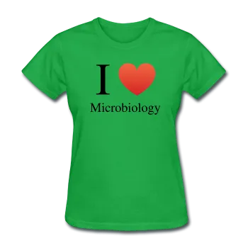 "I ♥ Microbiology" (black) - Women's T-Shirt