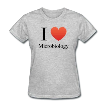 "I ♥ Microbiology" (black) - Women's T-Shirt