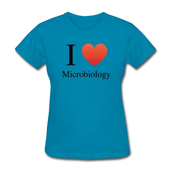 "I ♥ Microbiology" (black) - Women's T-Shirt