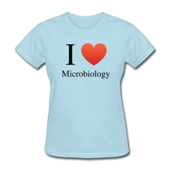 "I ♥ Microbiology" (black) - Women's T-Shirt