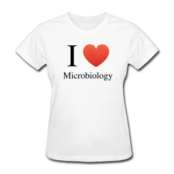 "I ♥ Microbiology" (black) - Women's T-Shirt