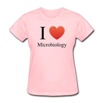 "I ♥ Microbiology" (black) - Women's T-Shirt