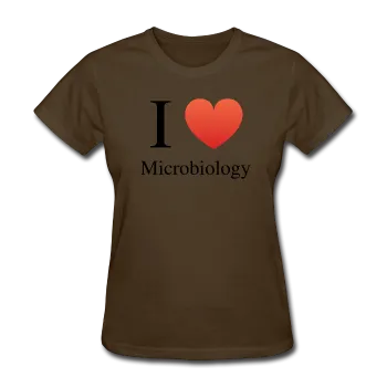 "I ♥ Microbiology" (black) - Women's T-Shirt