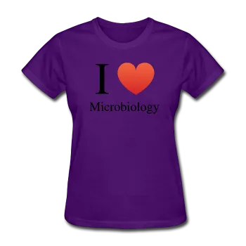 "I ♥ Microbiology" (black) - Women's T-Shirt