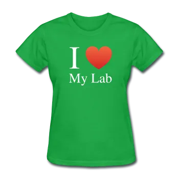 "I ♥ My Lab" (white) - Women's T-Shirt