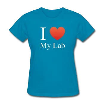 "I ♥ My Lab" (white) - Women's T-Shirt