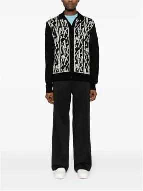 REPEAT WOOL-JACQUARD CARDIGAN