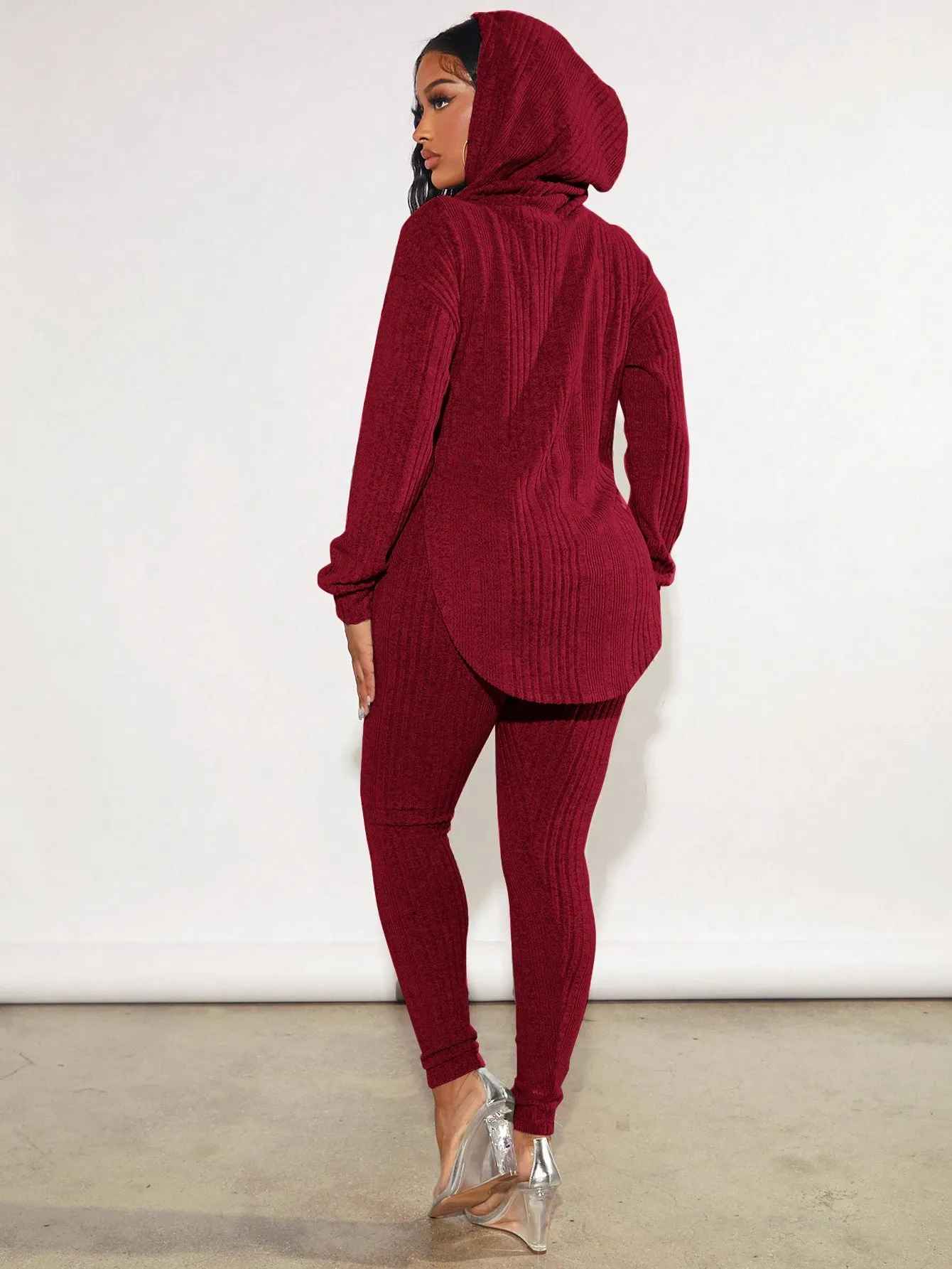 Ribbed Hoodie Leggings Set