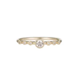 Round Diamond Dew Ring