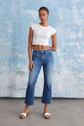 Runway Crop Flare Denim Jeans