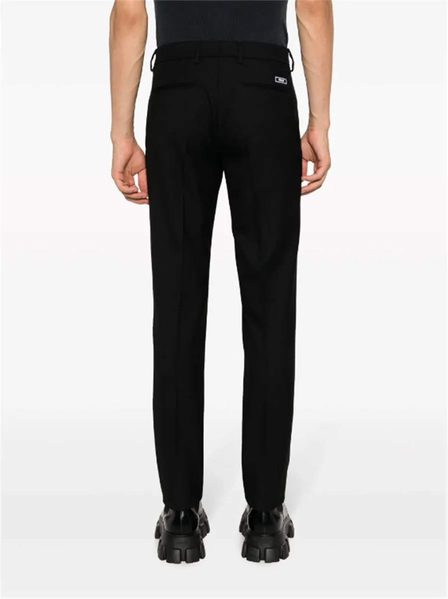 SLIM-CUT WOOL TROUSERS