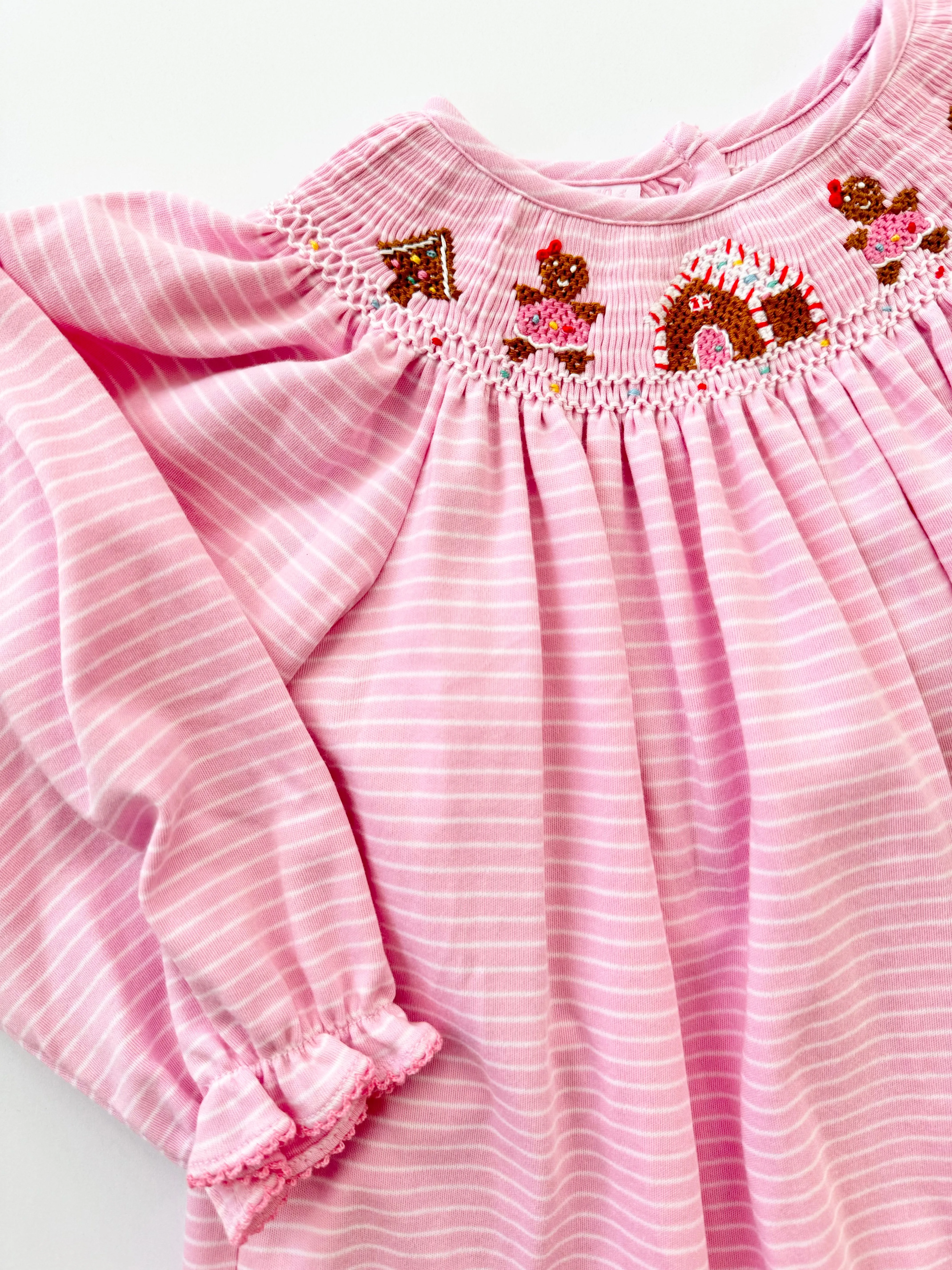 Smocked Dress - Pink Gingerbread