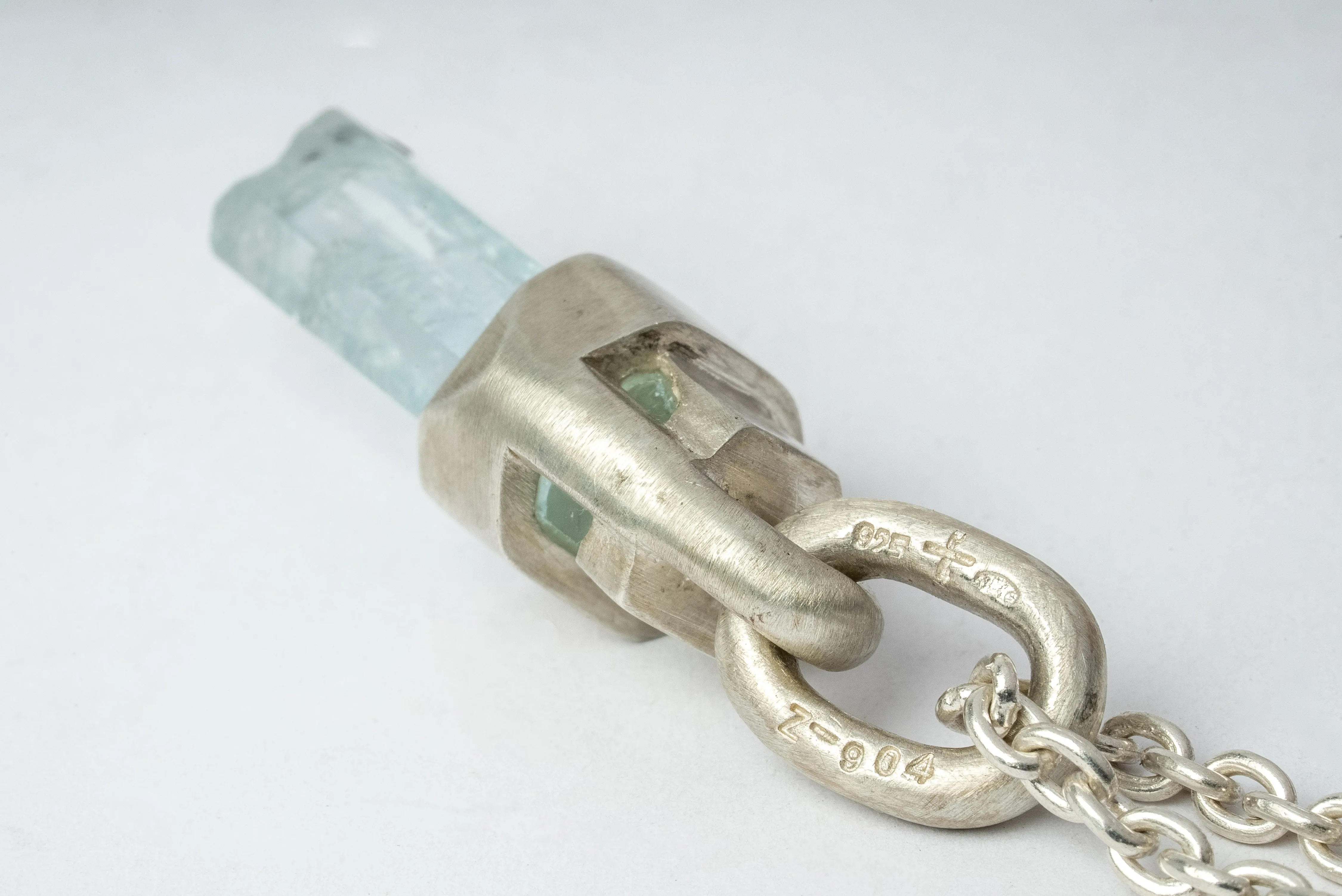 Talisman Necklace (50cm, Brace-Held, Healed, Aquamarine, MA AQU)