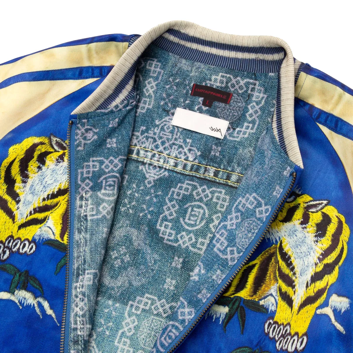   TOLQ Printed Reversible Souvenir Jacket 'Blue'