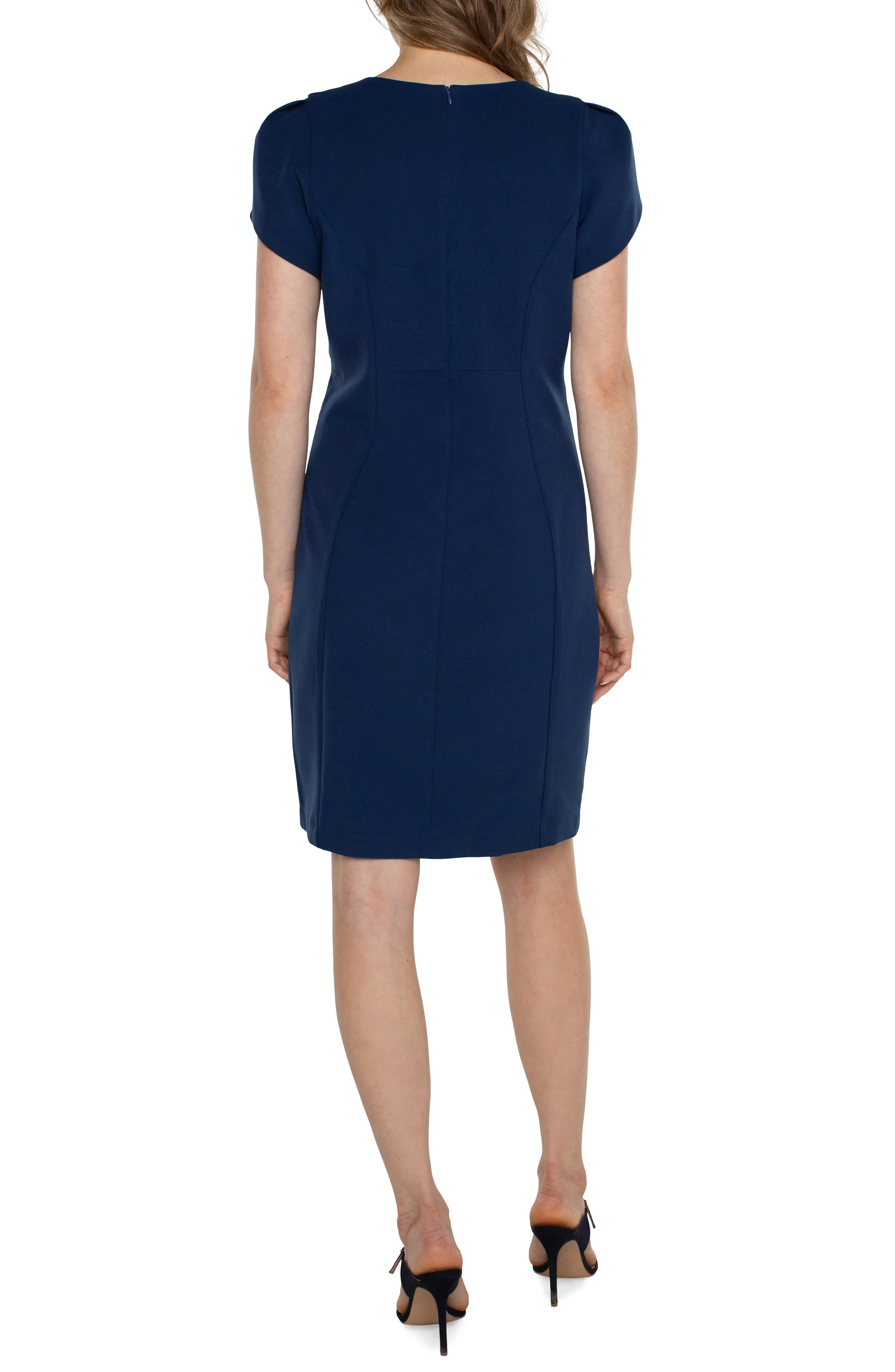 TULIP SLEEVE SHEATH DRESS