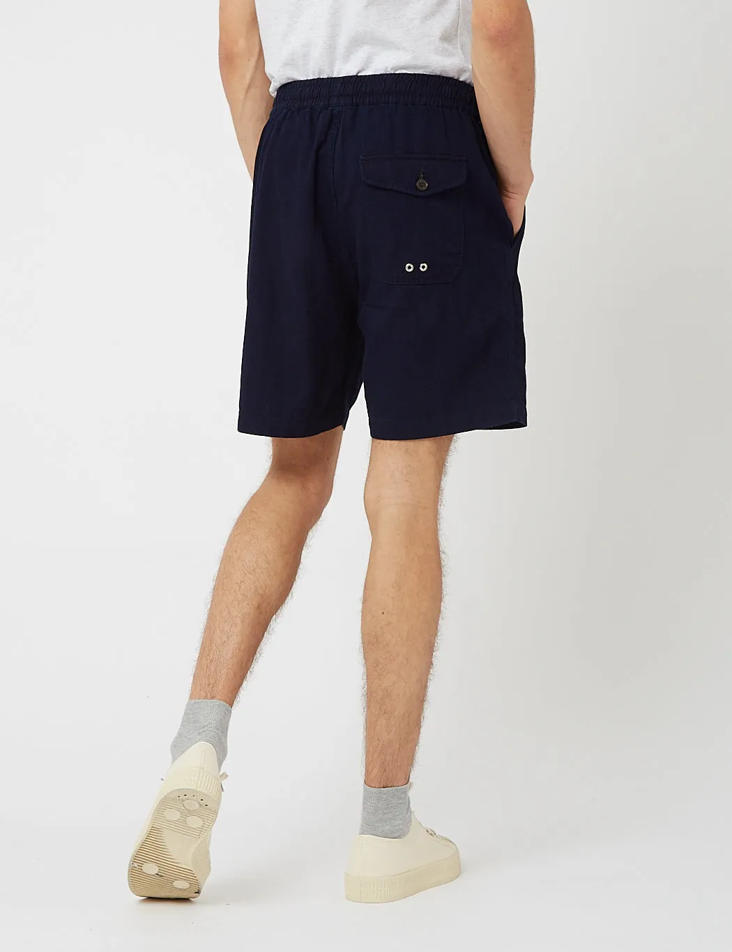 Universal Works Beach Shorts (Herringbone Denim) - Indigo