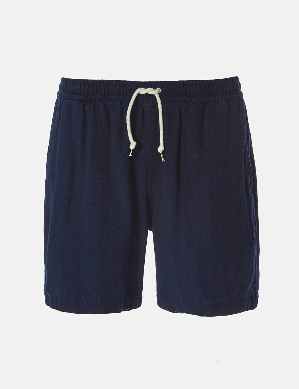 Universal Works Beach Shorts (Herringbone Denim) - Indigo