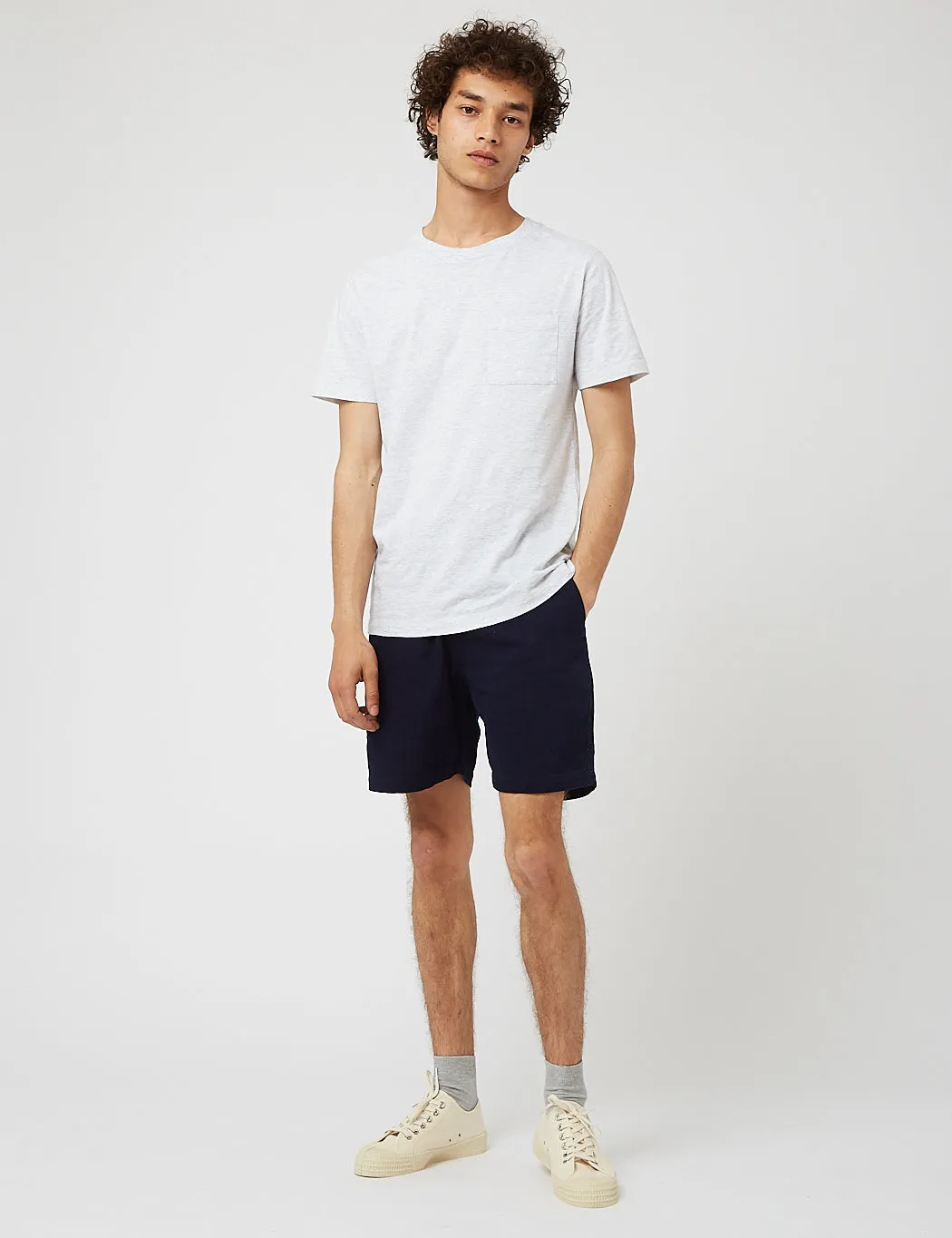 Universal Works Beach Shorts (Herringbone Denim) - Indigo