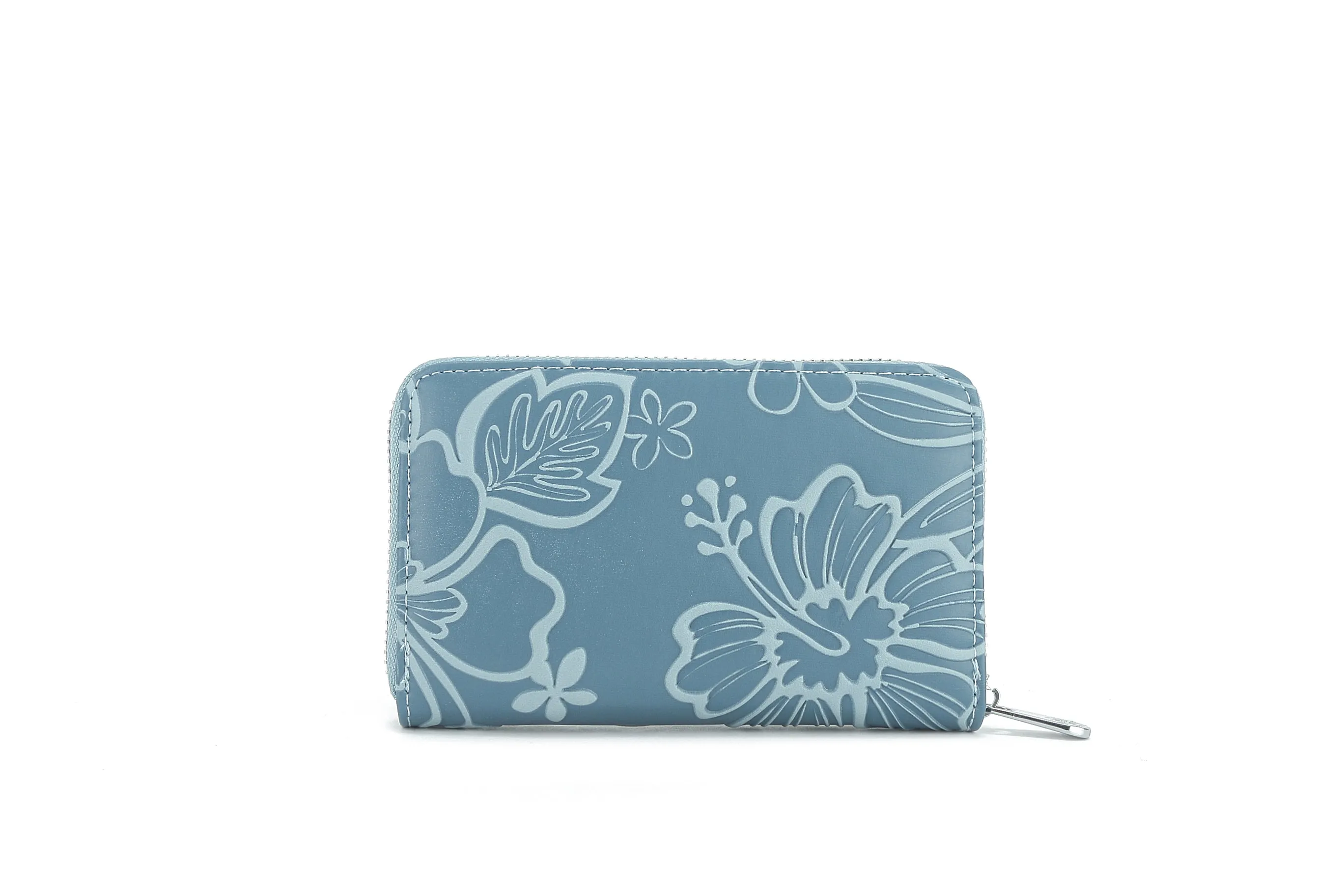 Wallet Chloe Cherry Blossom Embossed Blue