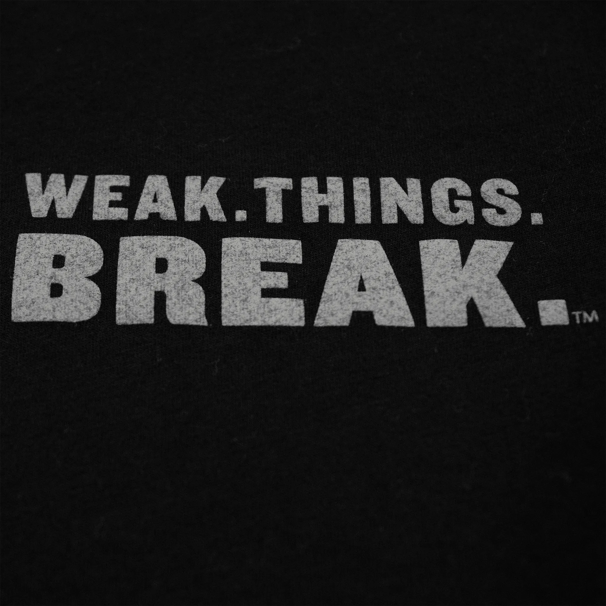 Weak.Things.Break™  Left Chest Logo T-shirt - Black/Grey