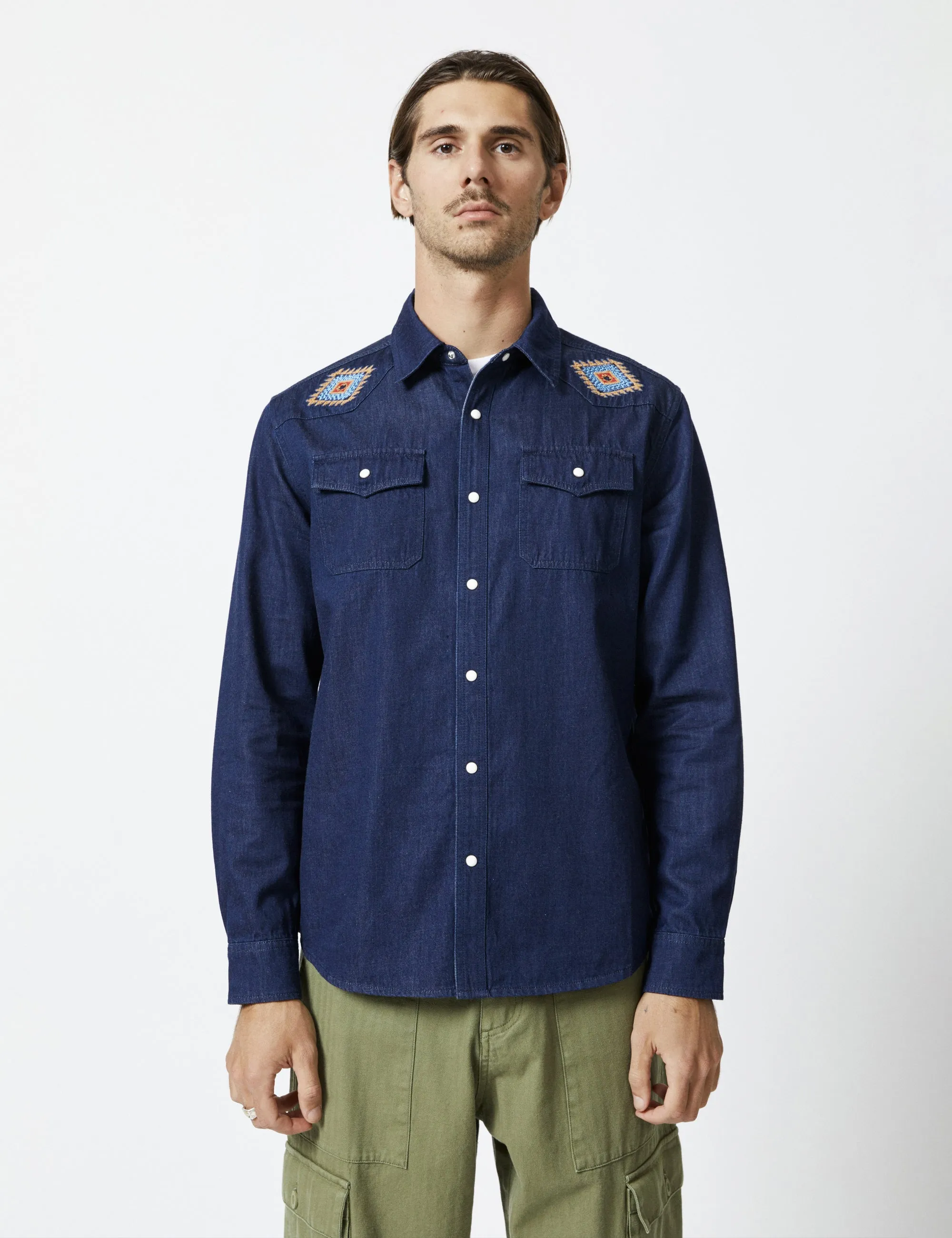 Western Shirt - Raw Blue