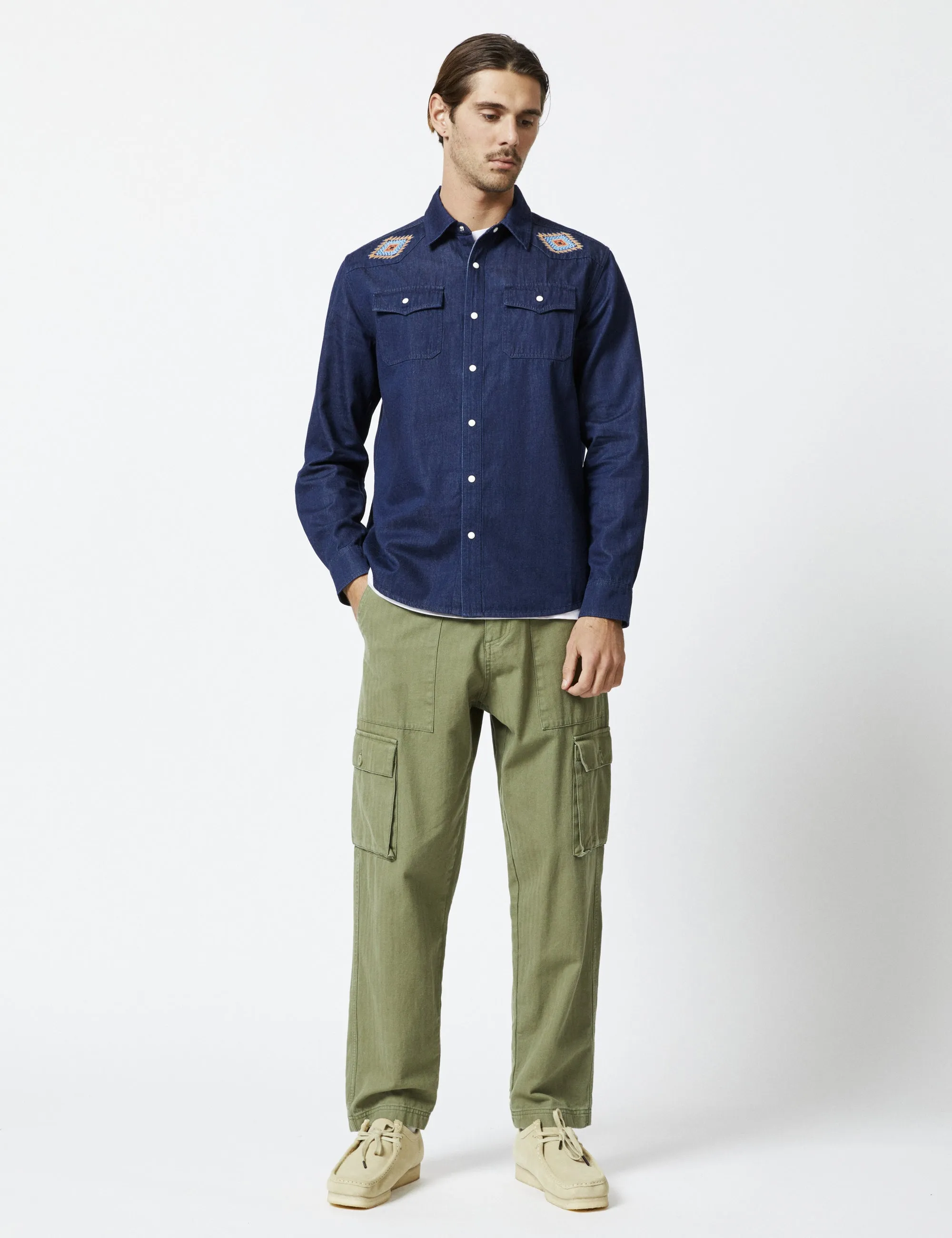 Western Shirt - Raw Blue