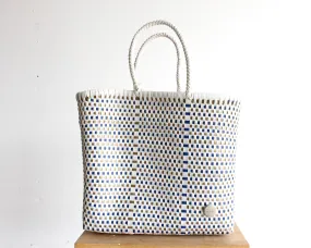 White with Colors Handwoven Tote bag by MexiMexi