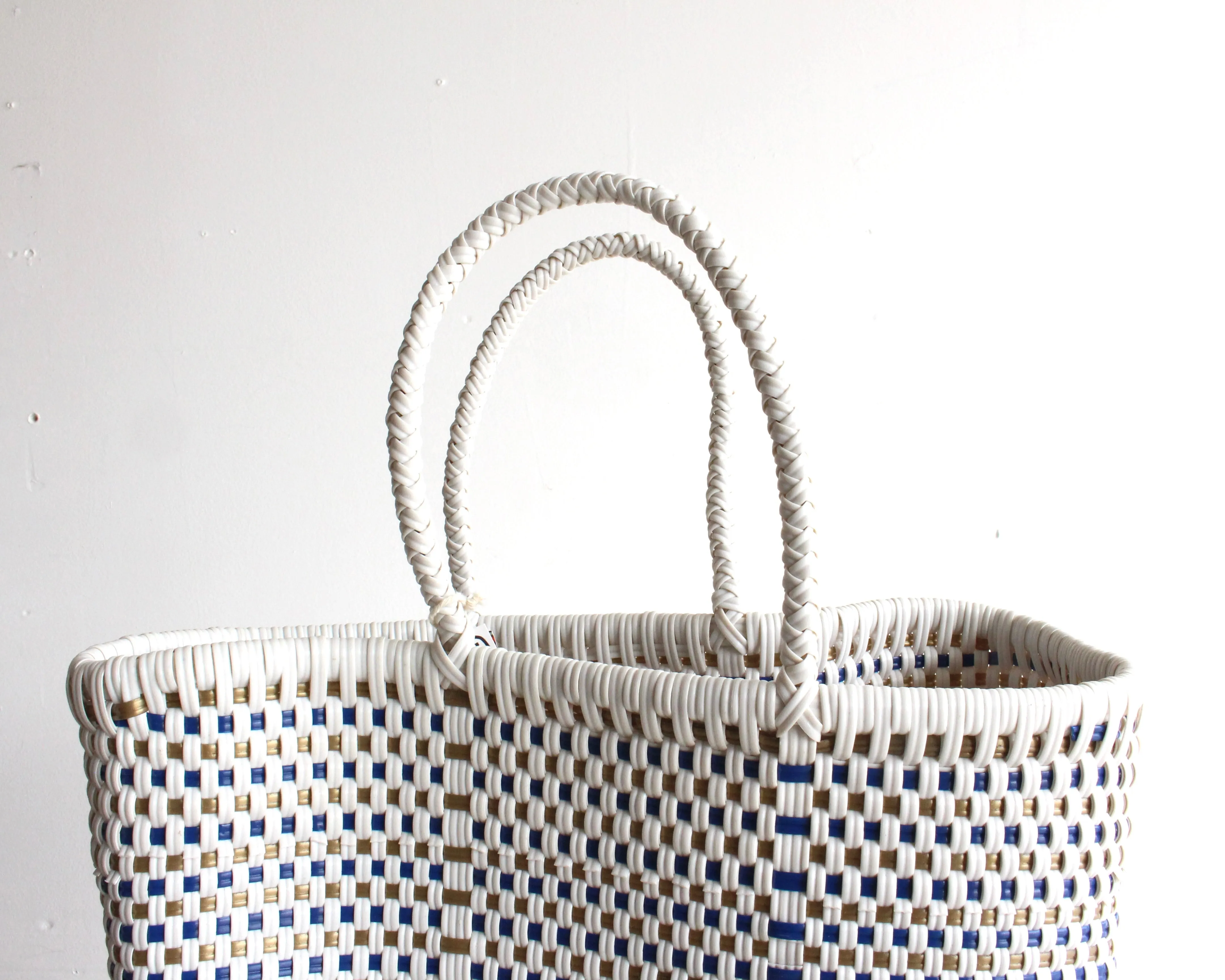 White with Colors Handwoven Tote bag by MexiMexi