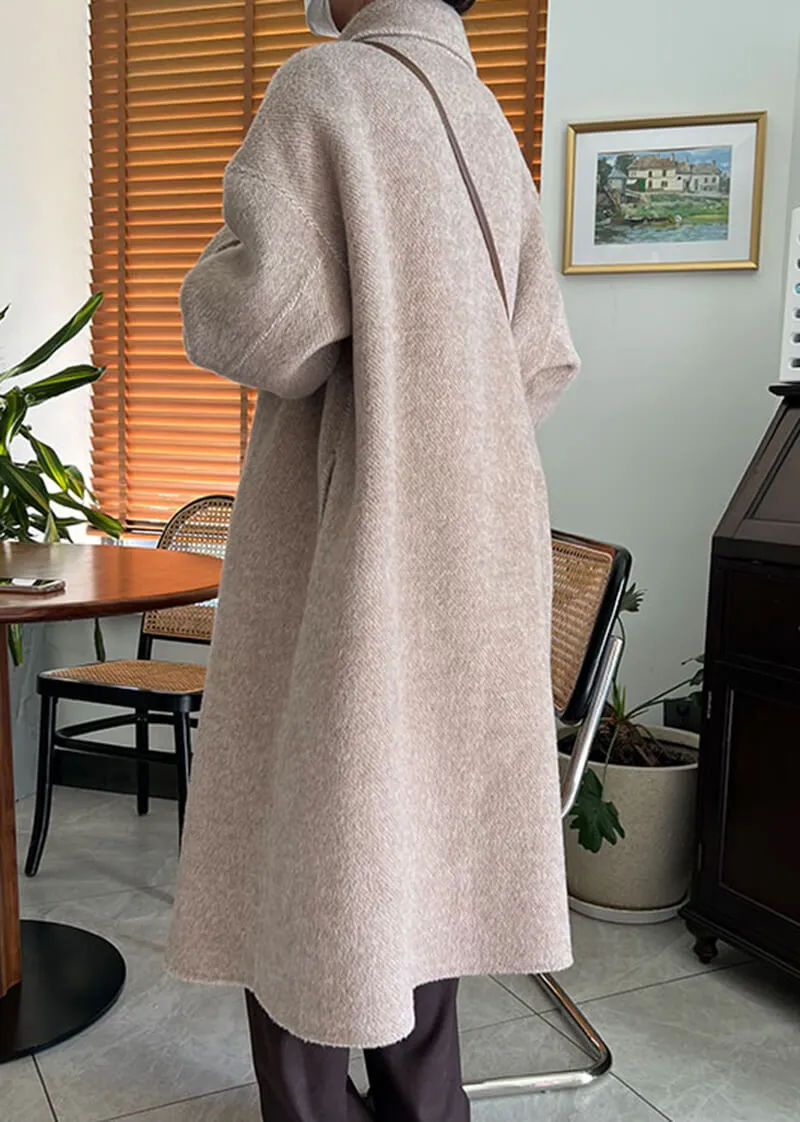 Wool & Cashmere Blend Button Coat